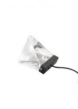 Tripla lampka stołowa antracyt 1x4,3W LED 3000K szkło kryształowe